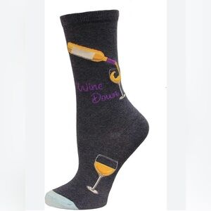 Hot Sox Blue and Yellow Wine Down Socks